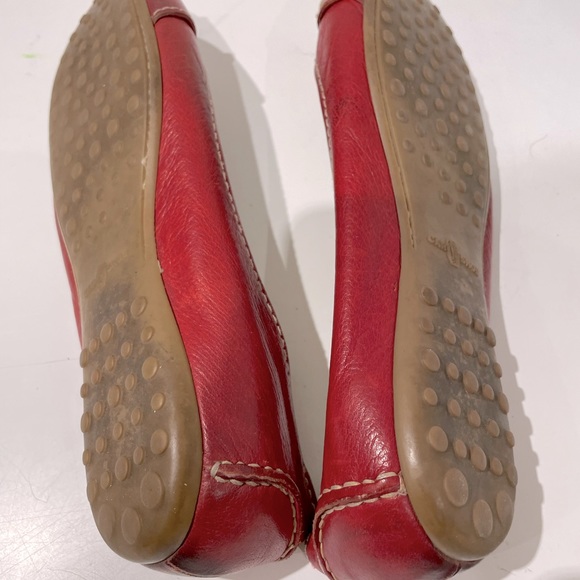 Car Shoe red ballet slide size 38 with gold buckle - Picture 3 of 4